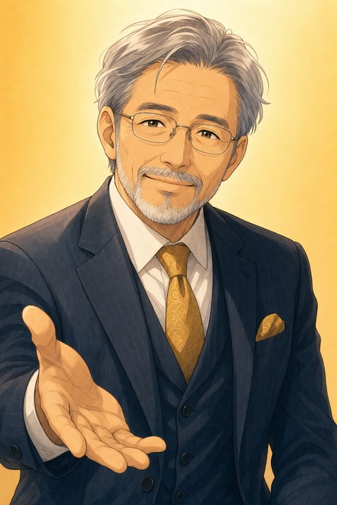 投資家代表（IR）のキャラクターイラスト